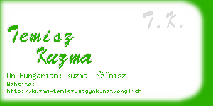temisz kuzma business card